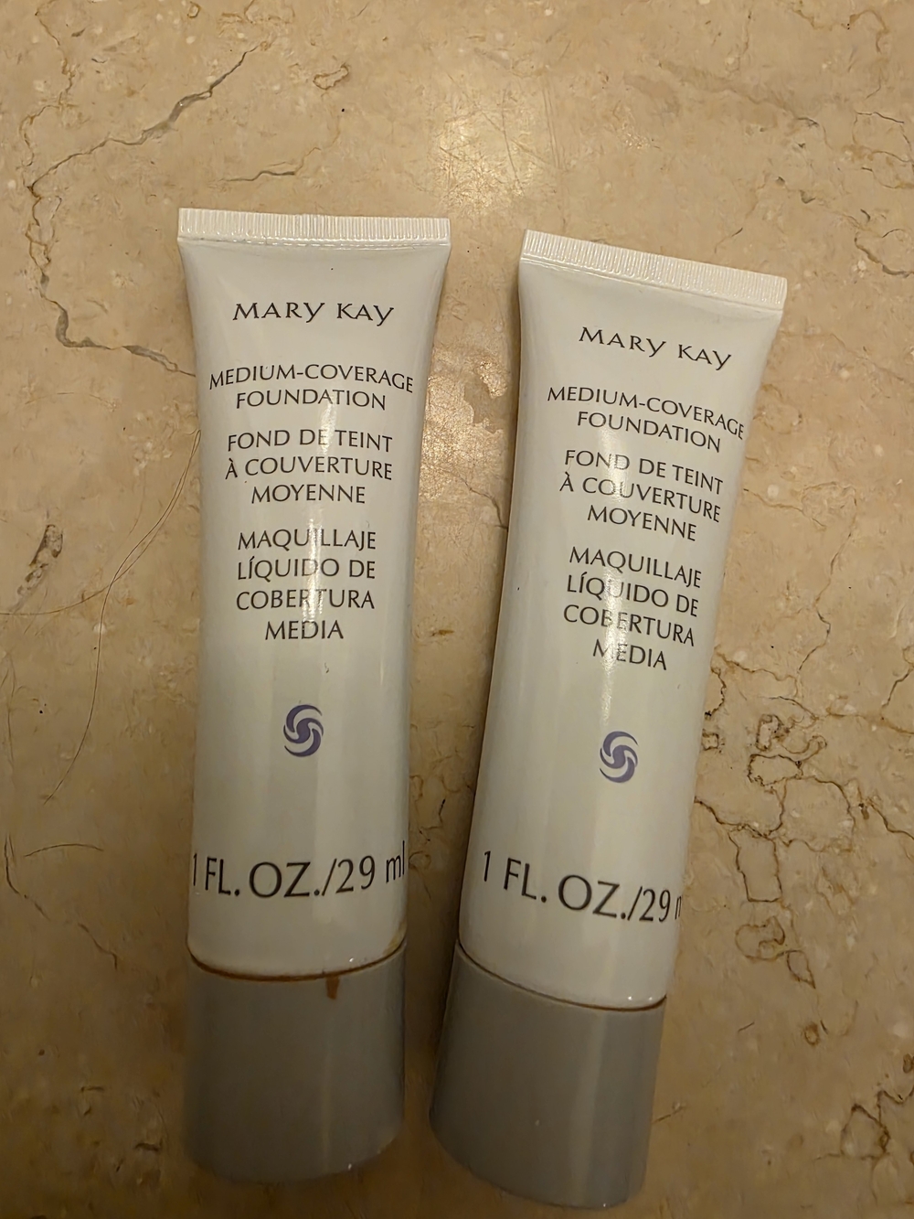 Mary Kay Medium-Coverage Liquid Foundation - White and Gray Tubes